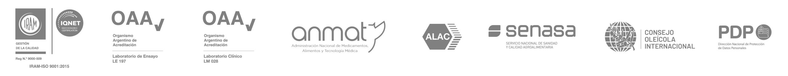 Logos de las certificaciones en footer 